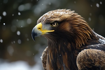 一只雄鹰特写摄影