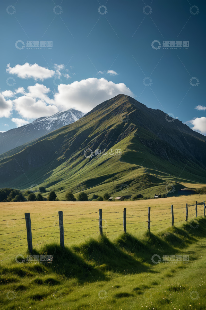 高清大图下载【趣麦麦图】草原山丘自然风光全景