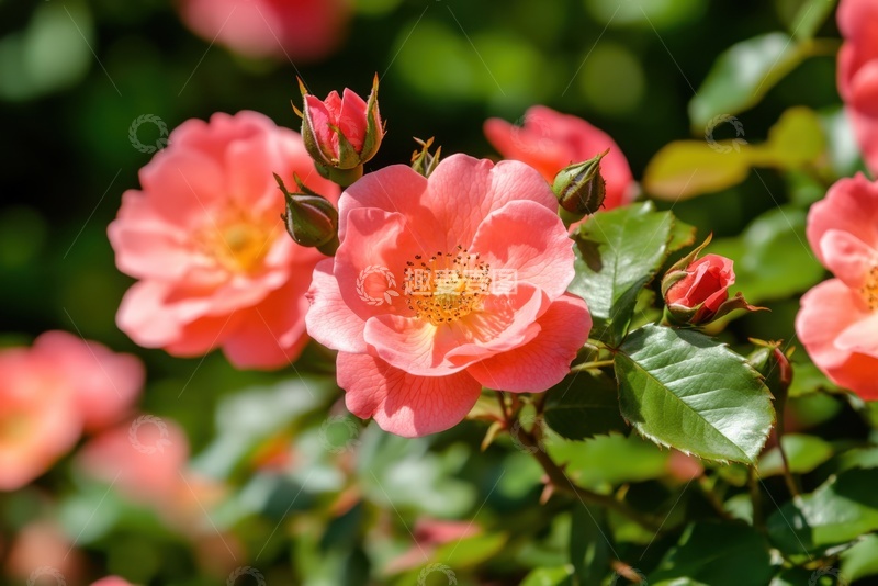 高清大图下载【趣麦麦图】盛开的小月季花花卉