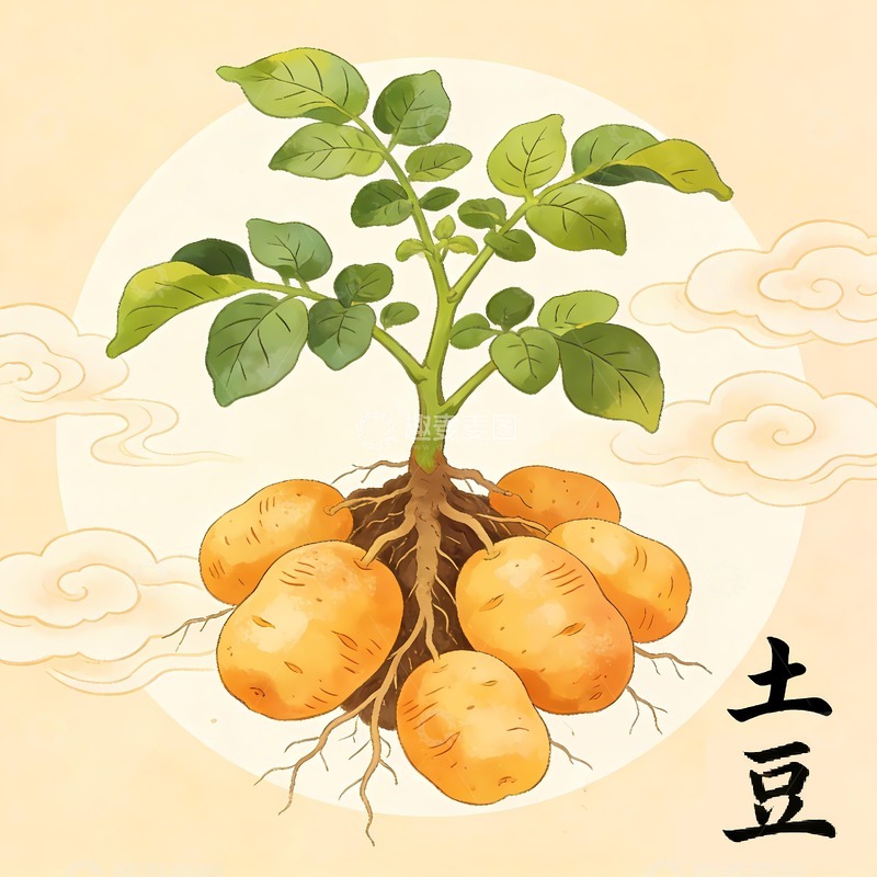 高清大图下载【趣麦麦图】一颗土豆插画