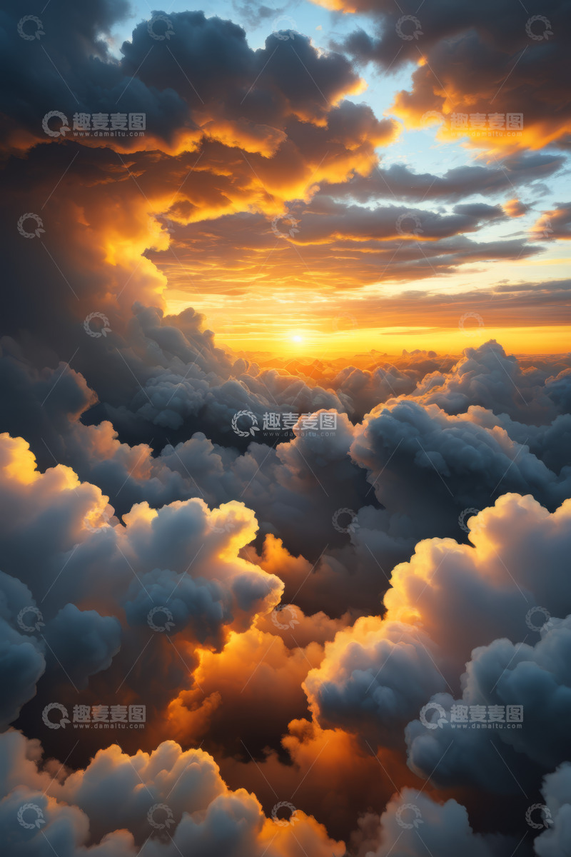高清大图下载【趣麦麦图】云海之上的壮丽日出景象