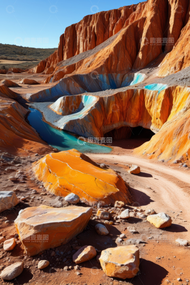 高清大图下载【趣麦麦图】彩色岩石地貌自然风光