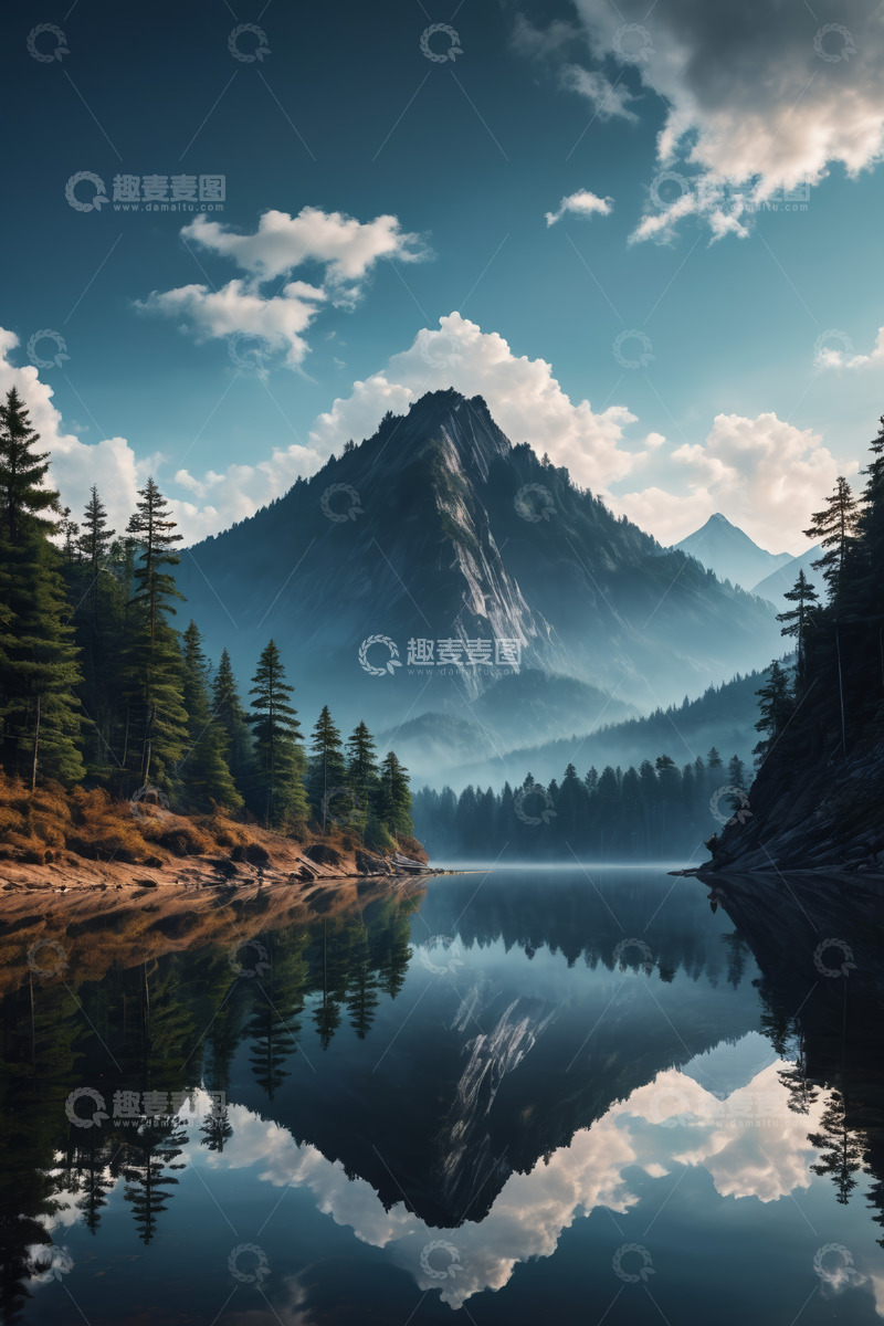 高清大图下载【趣麦麦图】山林湖泊自然风光