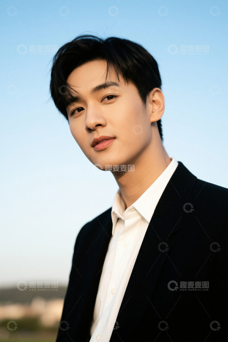 高清大图下载【趣麦麦图】身着正装男士户外肖像