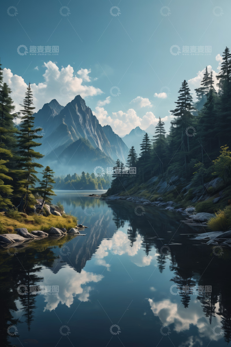 高清大图下载【趣麦麦图】山水森林自然风光倒影景象