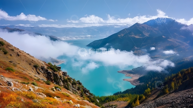 高清大图下载【趣麦麦图】壮丽山水云雾缭绕