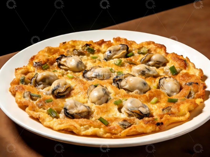 高清大图下载【趣麦麦图】一盘蚵仔煎摄影