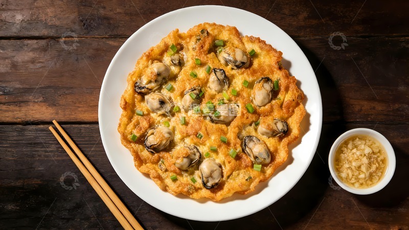 高清大图下载【趣麦麦图】一盘蚵仔煎图片