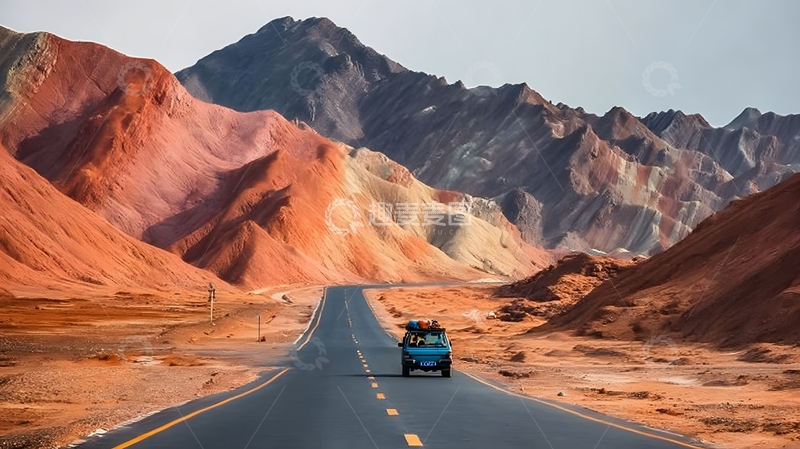 高清大图下载【趣麦麦图】荒漠公路旅行风景