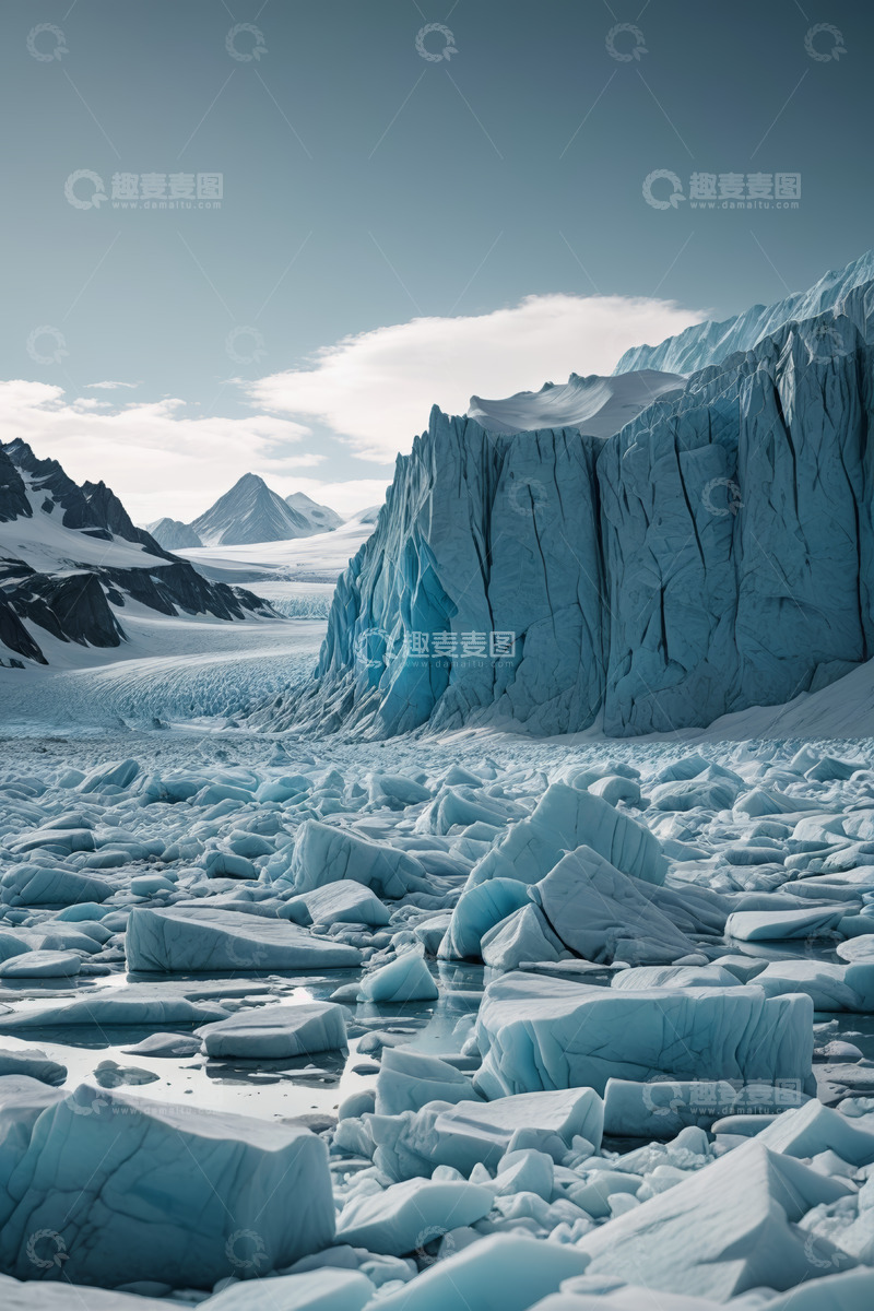 高清大图下载【趣麦麦图】冰川与碎冰自然景观
