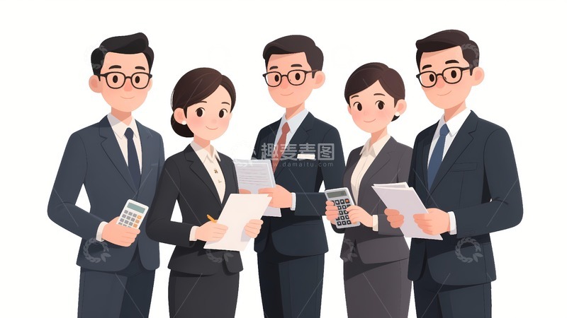 高清大图下载【趣麦麦图】商务精英团队力量