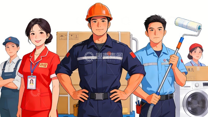 高清大图下载【趣麦麦图】家政服务人员