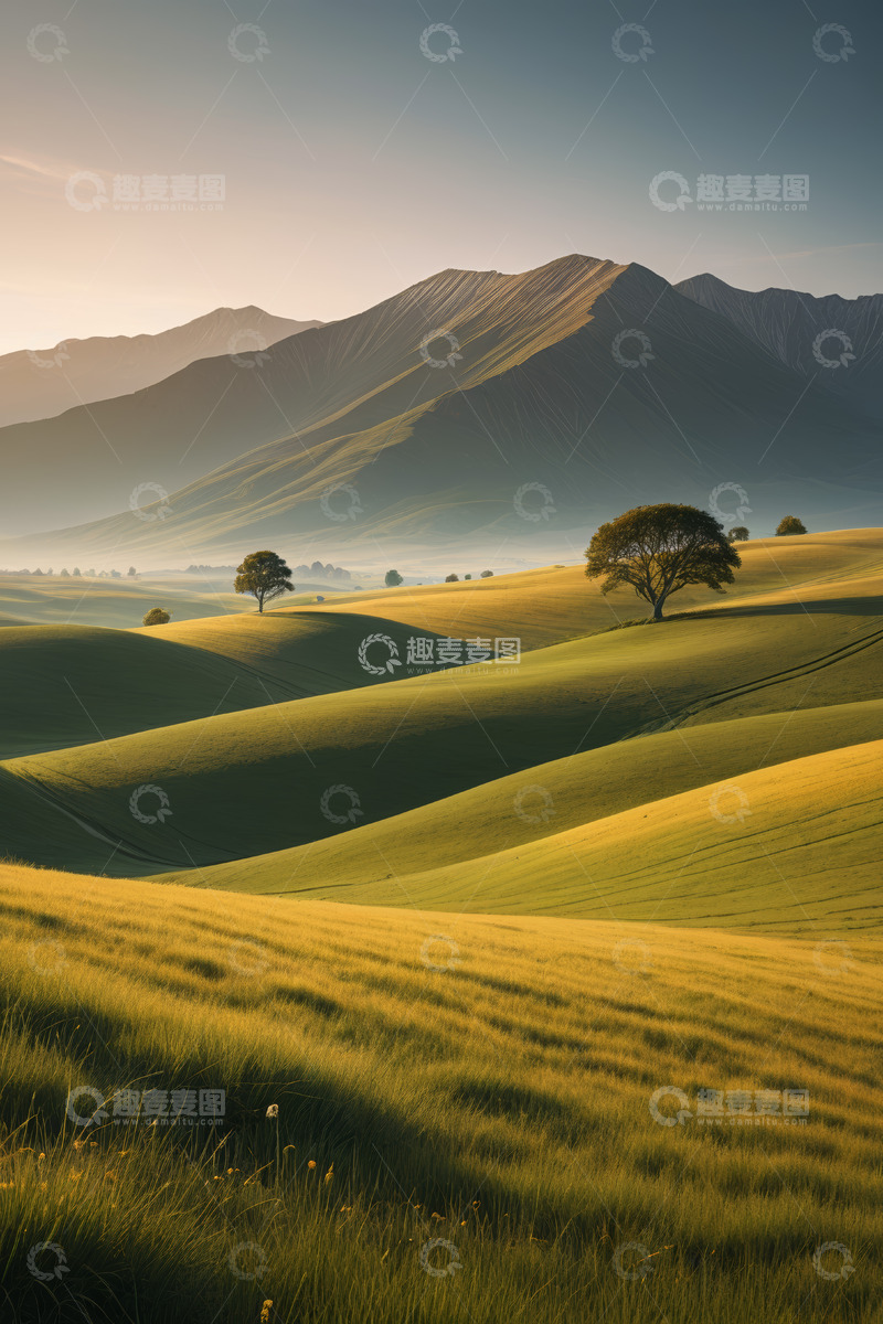 高清大图下载【趣麦麦图】山丘草原自然风光景色