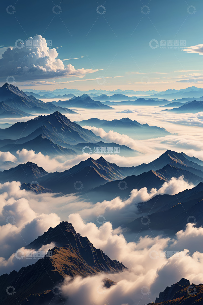 高清大图下载【趣麦麦图】高山云海自然风光