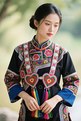 身着民族服饰的女子
