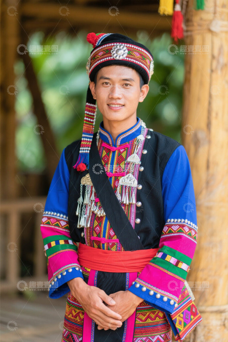 高清大图下载【趣麦麦图】身着民族服饰的男子