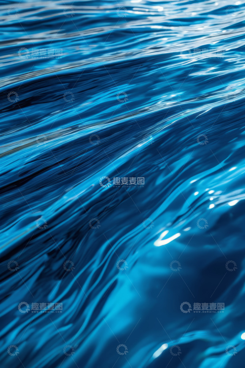 高清大图下载【趣麦麦图】蓝色水波自然景观