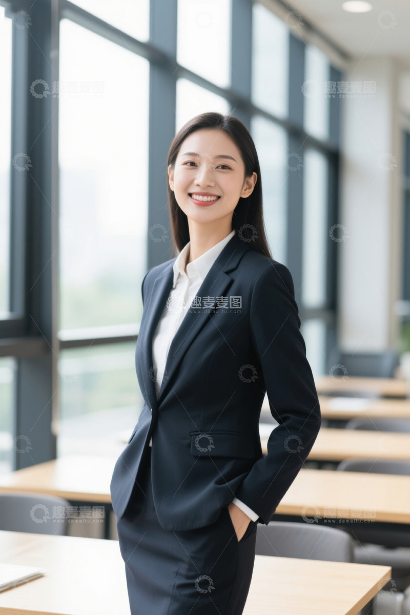 高清大图下载【趣麦麦图】职场女性自信微笑写真