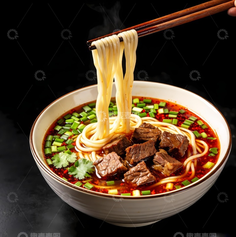 高清大图下载【趣麦麦图】一碗诱人的牛肉面图片