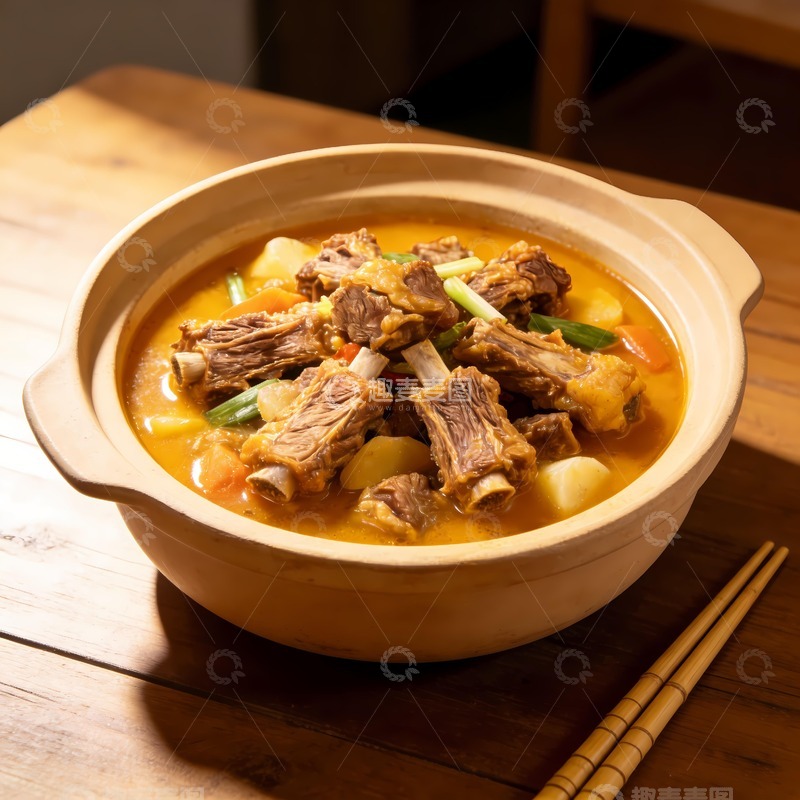高清大图下载【趣麦麦图】黄焖羊肉图片