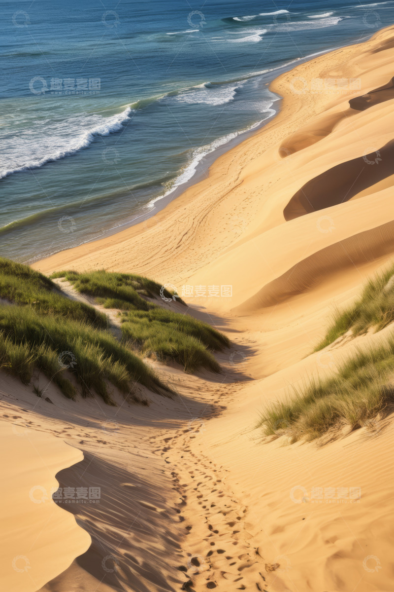 高清大图下载【趣麦麦图】沙滩海浪自然风光