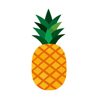 扁平风菠萝图标设计素材