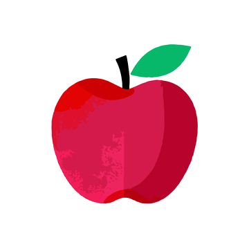 卡通红苹果插图矢量图