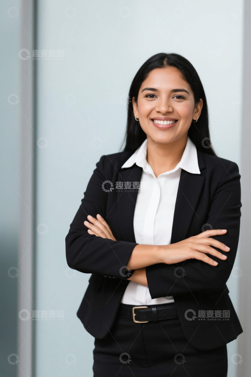 高清大图下载【趣麦麦图】自信微笑的职场女性商务装照