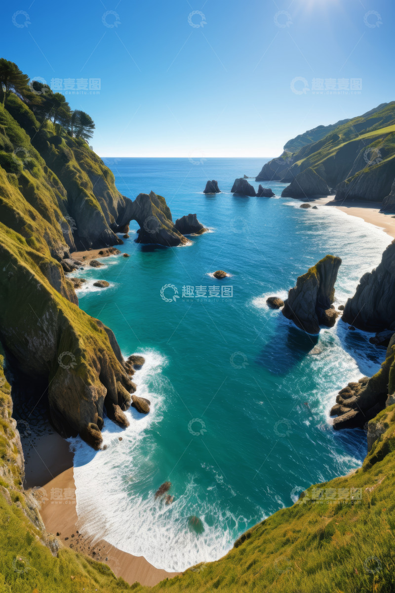 高清大图下载【趣麦麦图】海岸边的壮美自然风光