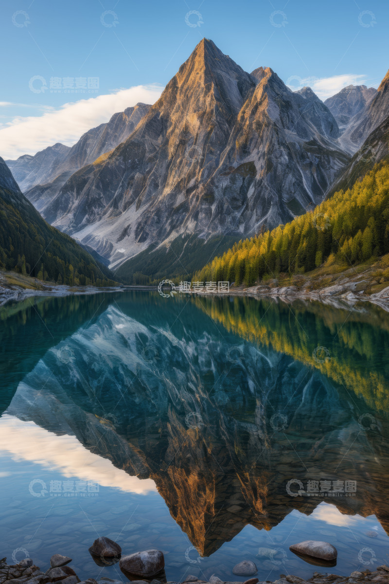 高清大图下载【趣麦麦图】高山湖泊自然风光全景