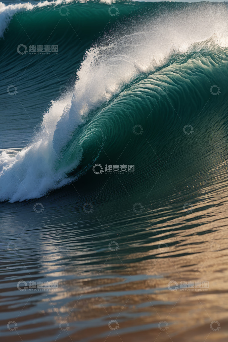 高清大图下载【趣麦麦图】海洋中翻涌的波浪景象