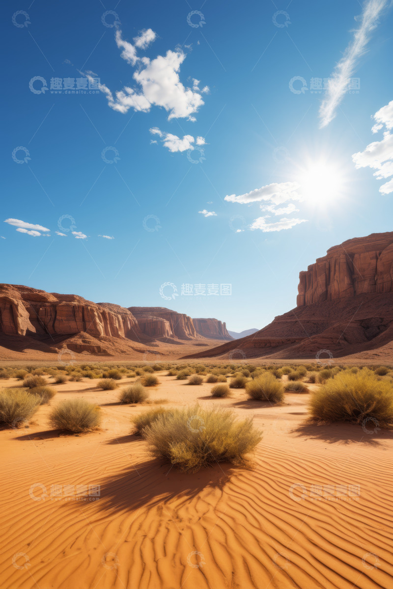 高清大图下载【趣麦麦图】沙漠岩石自然风光全景