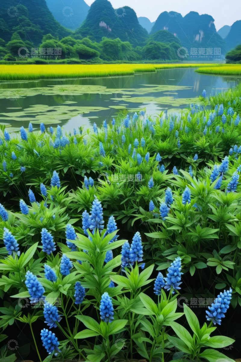 高清大图下载【趣麦麦图】山水间的花卉自然风光