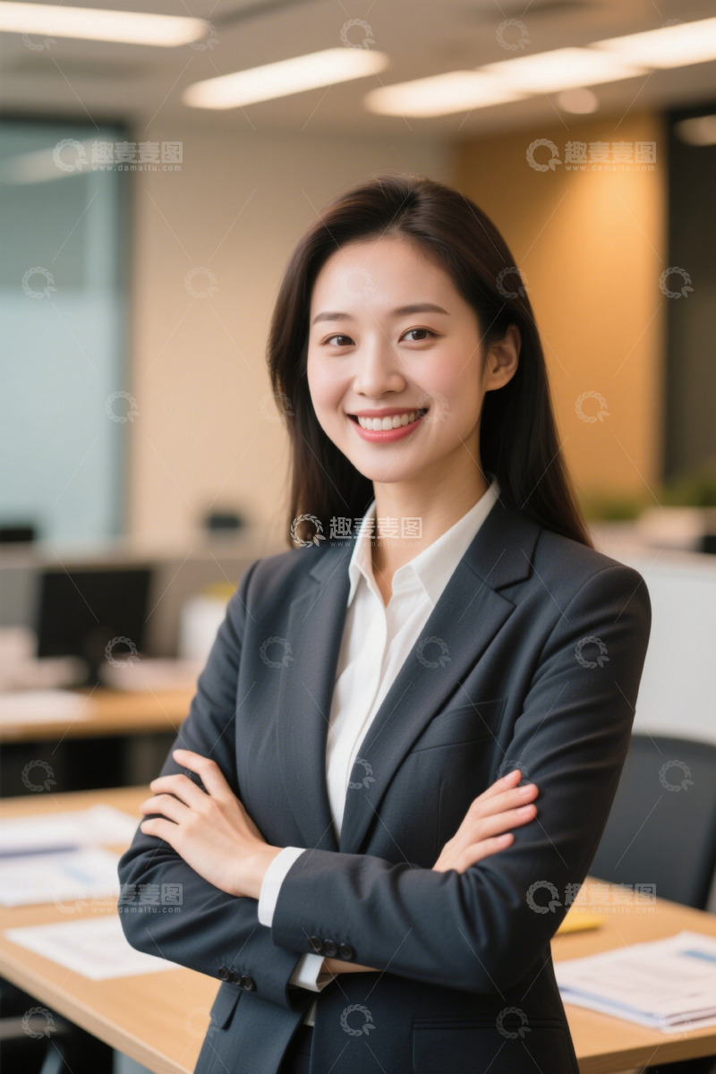 高清大图下载【趣麦麦图】自信职场女性自信微笑