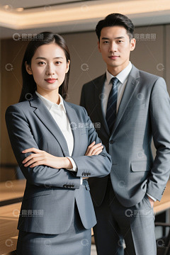 职场精英自信合作商务人士