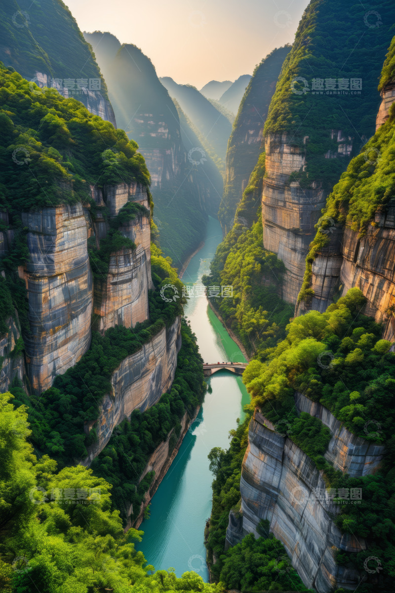 高清大图下载【趣麦麦图】峡谷河流自然风光