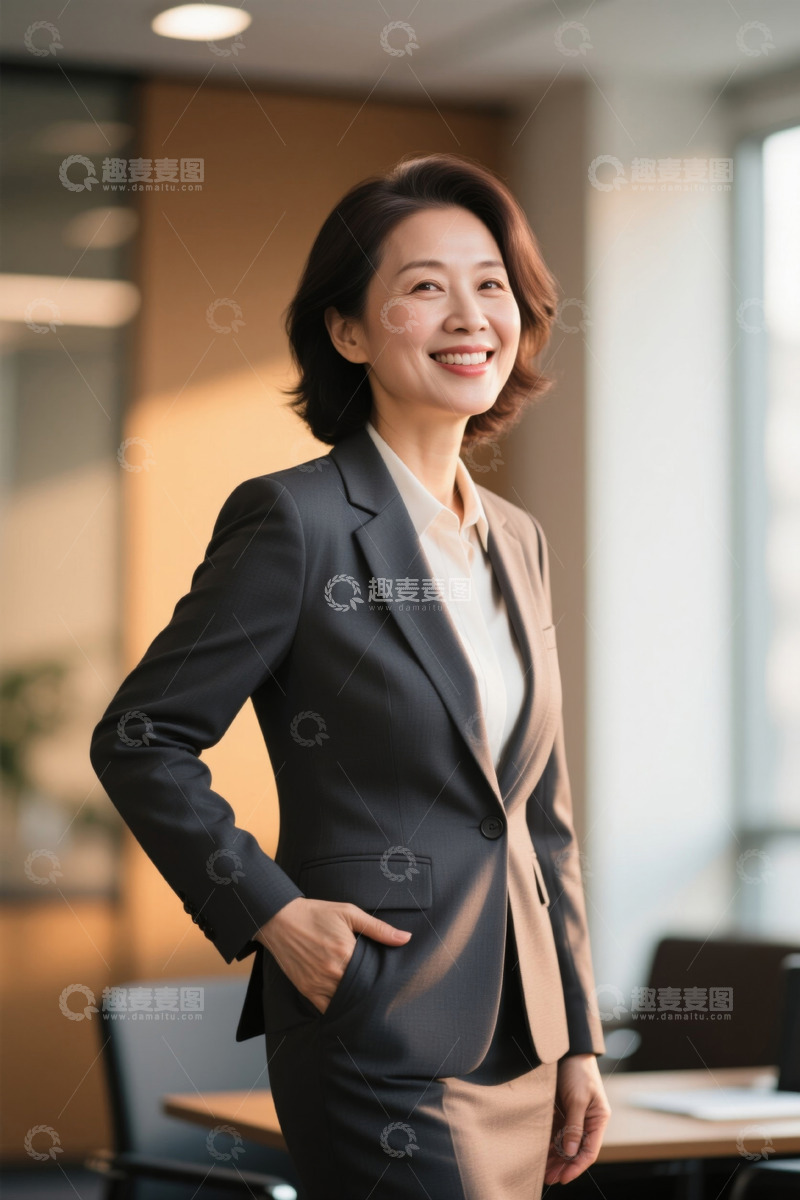 高清大图下载【趣麦麦图】自信微笑的职场女性商务精英