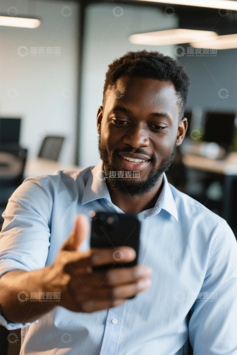 高清大图下载【趣麦麦图】商务男士手机办公场景
