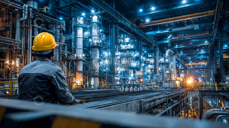 高清大图下载【趣麦麦图】工业厂房夜景探索