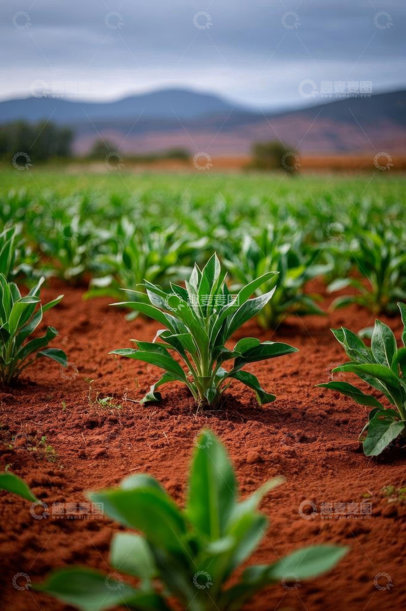 高清大图下载【趣麦麦图】农田中生长的绿色植物