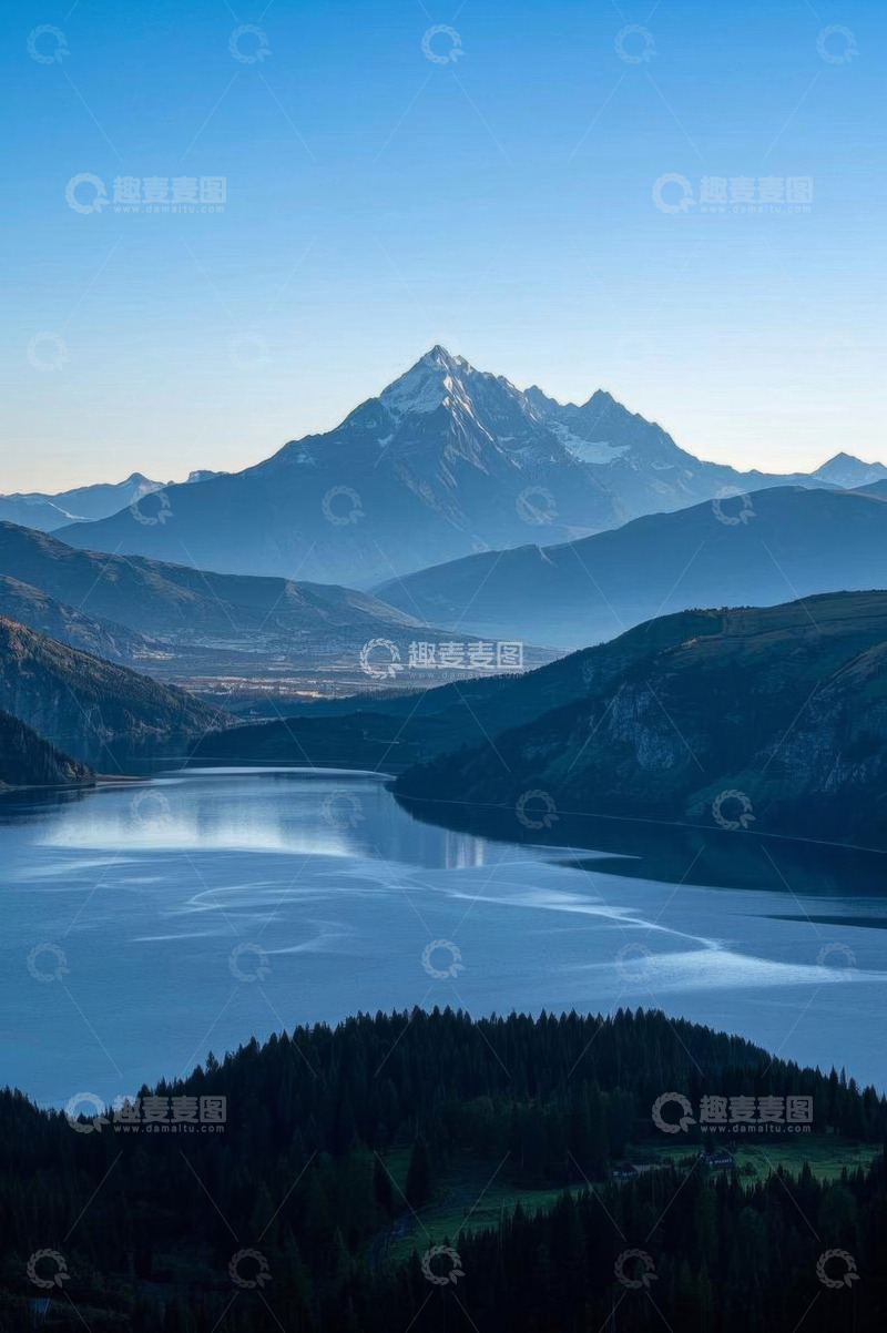 高清大图下载【趣麦麦图】山水湖泊自然风光全景