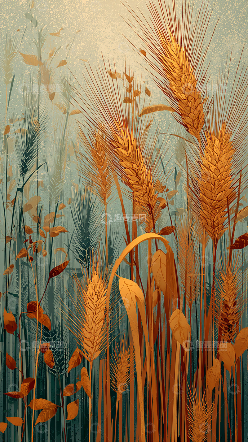 高清大图下载【趣麦麦图】金色麦穗田野风光