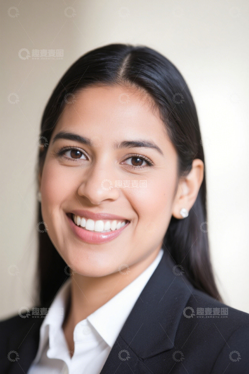 高清大图下载【趣麦麦图】自信笑容职业女性肖像