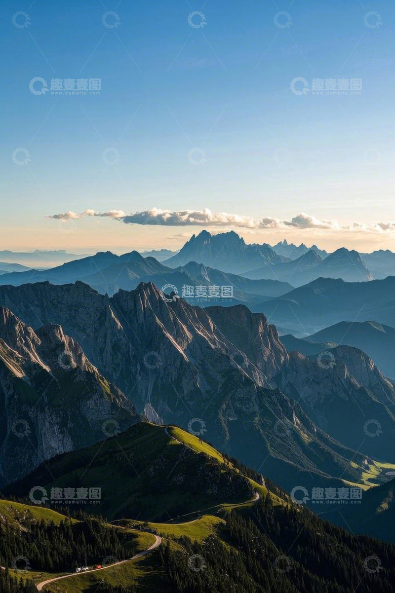 高清大图下载【趣麦麦图】阿尔卑斯山山脉自然风光