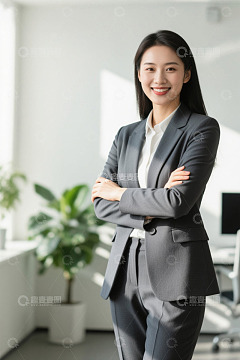 自信职场女性优雅站姿
