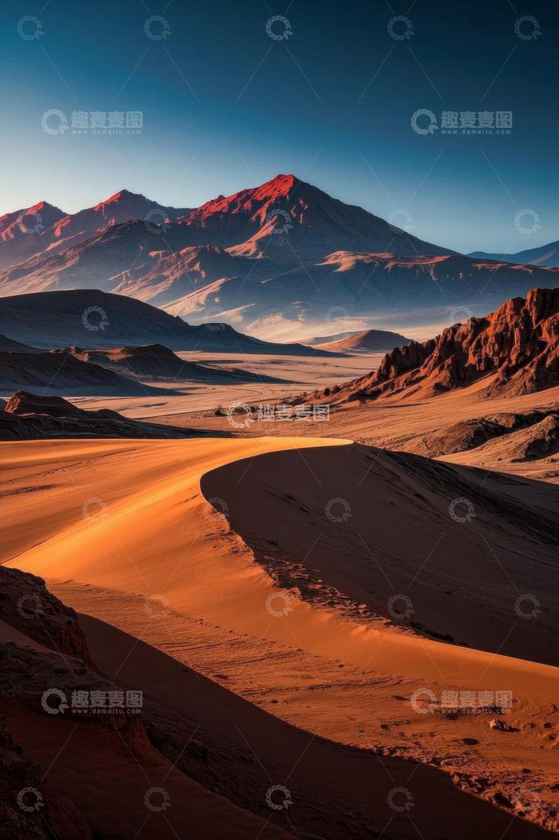 高清大图下载【趣麦麦图】沙漠山丘自然风光景象