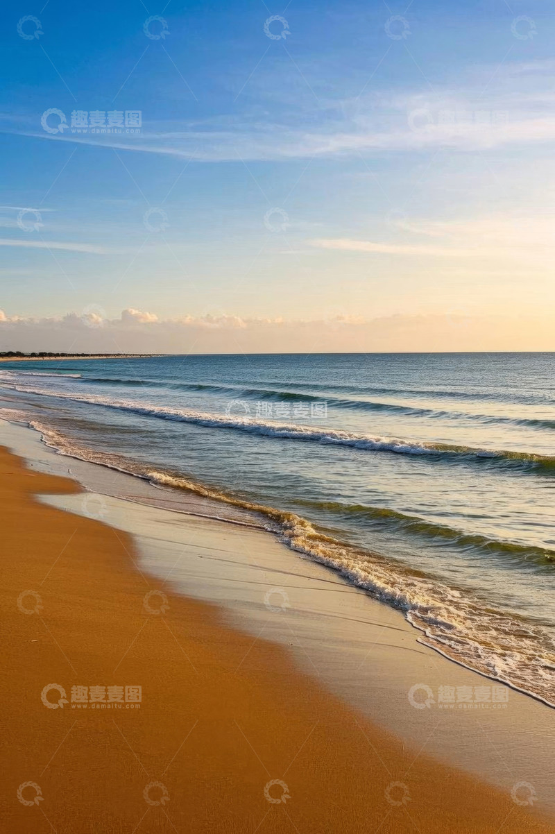 高清大图下载【趣麦麦图】海边沙滩海浪自然景观