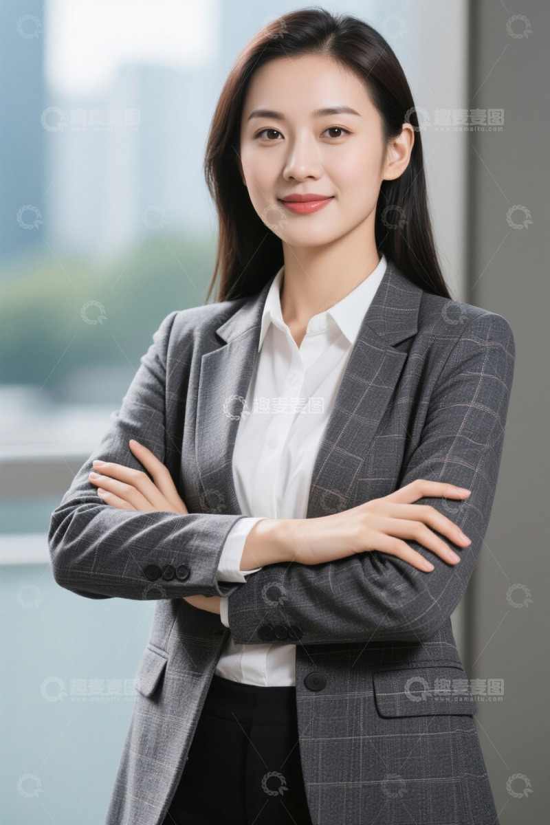 高清大图下载【趣麦麦图】自信优雅职场女性肖像