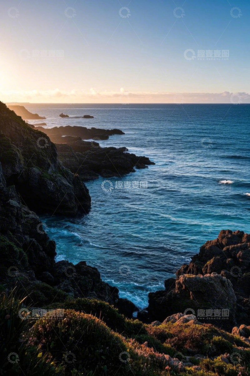 高清大图下载【趣麦麦图】海岸边岩石与海洋景观