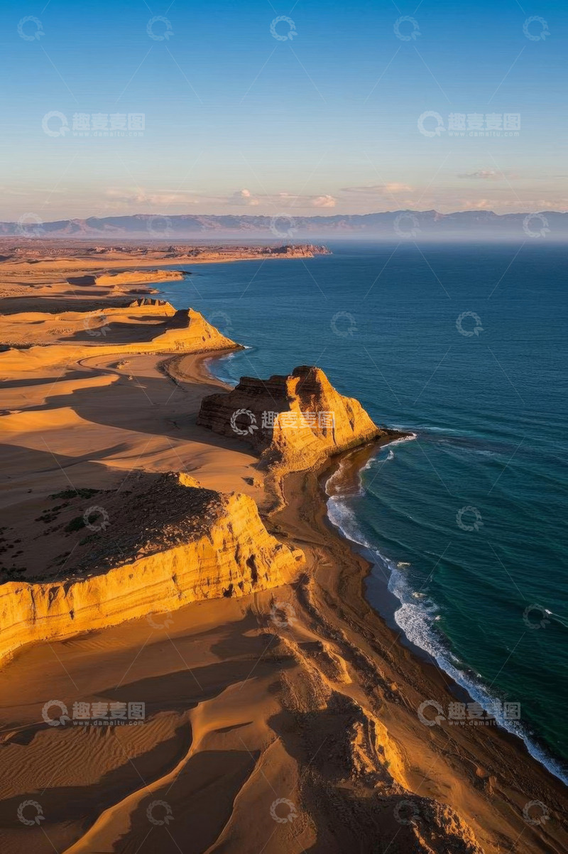 高清大图下载【趣麦麦图】沙漠海岸岩石自然风光